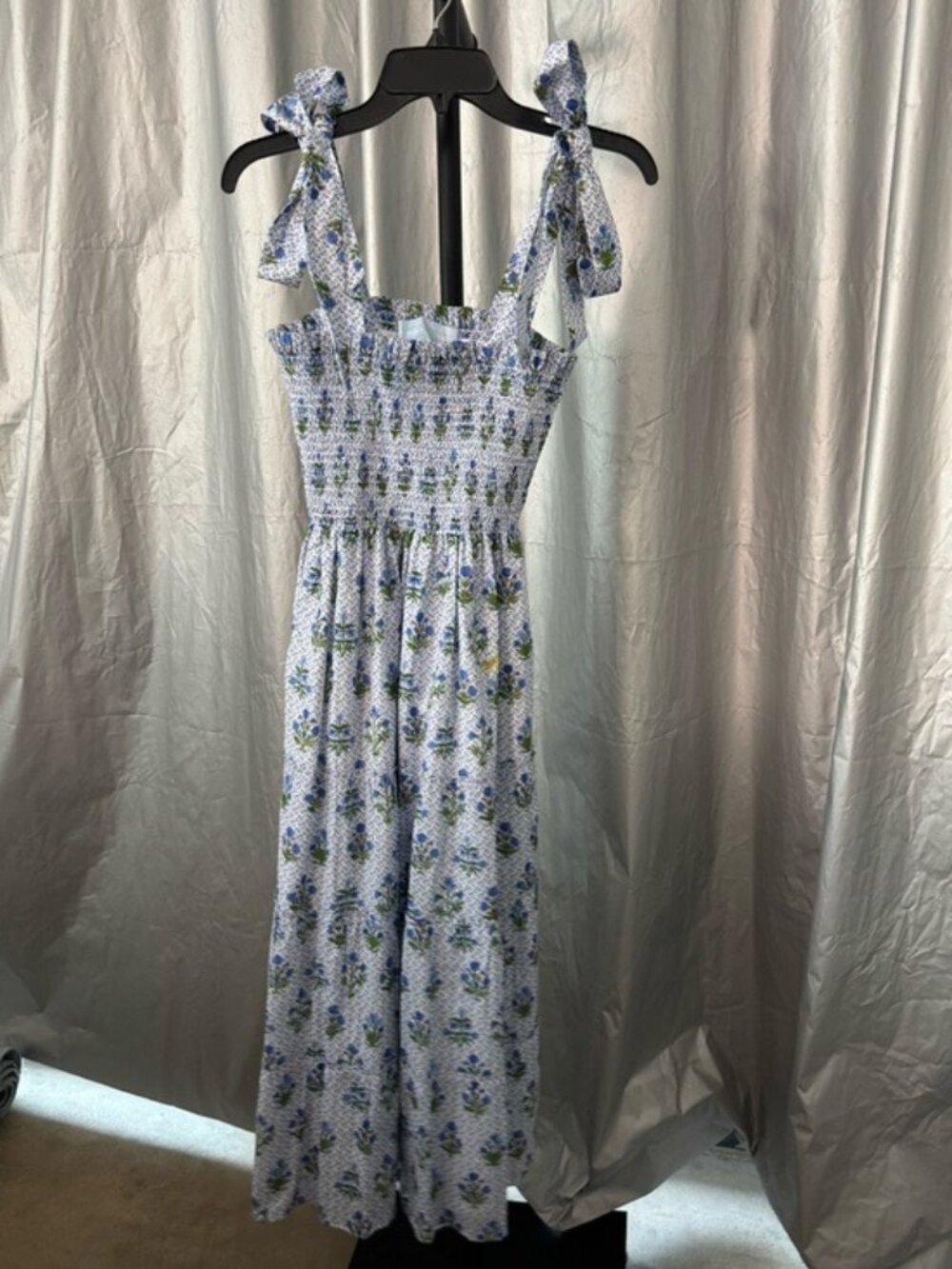 Hill house home The Ribbon Ellie Nap Dress - Blue Block Print, S L - Picture 5 of 6